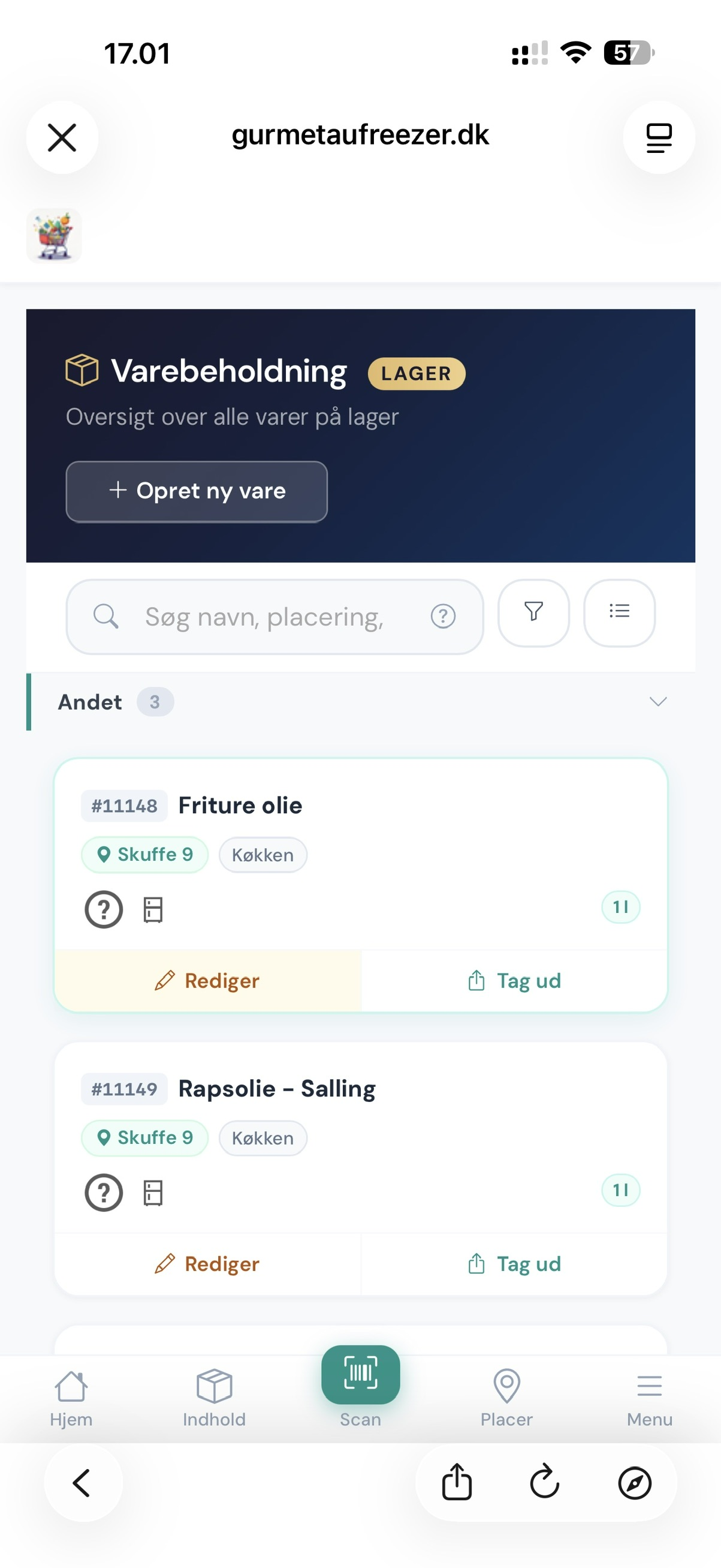 Gurmet Au Fridge – madplan